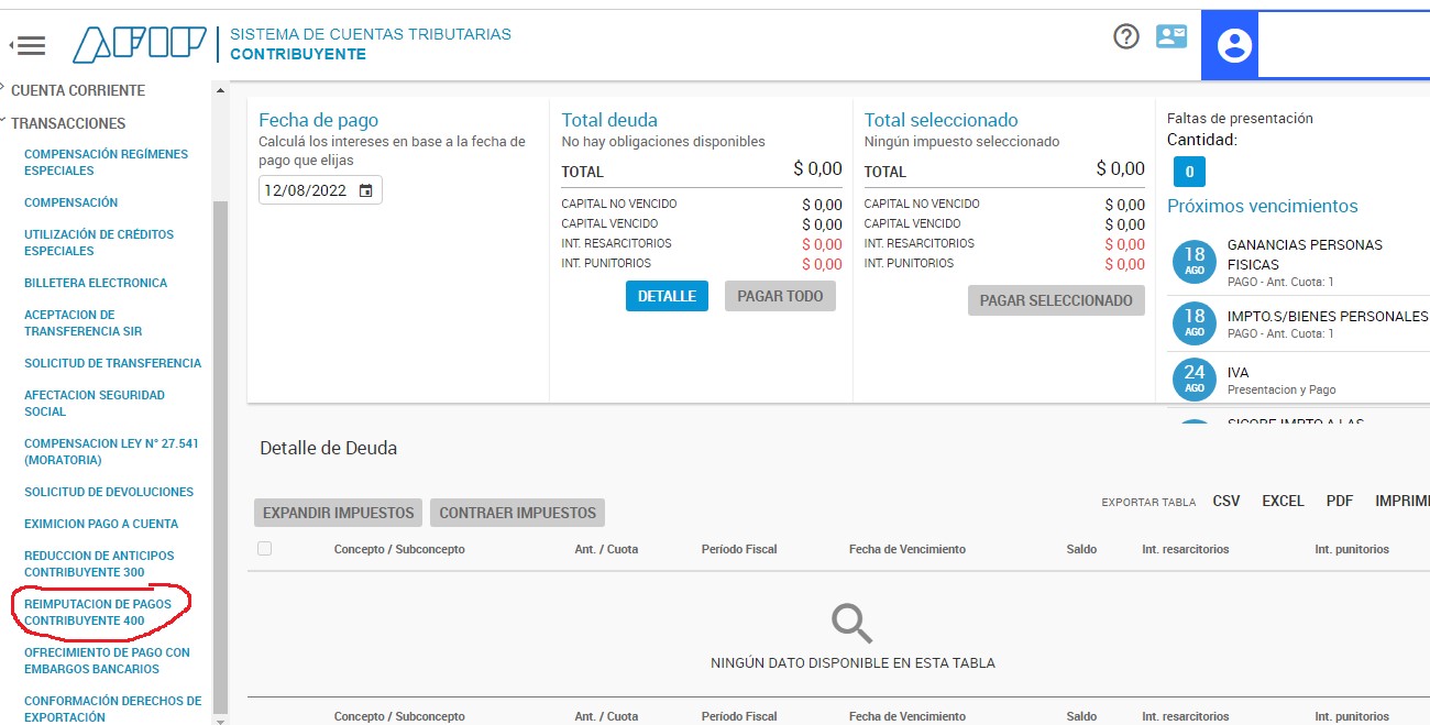 Pasos Para Reimputar Un Pago De La AFIP Xubio Blog