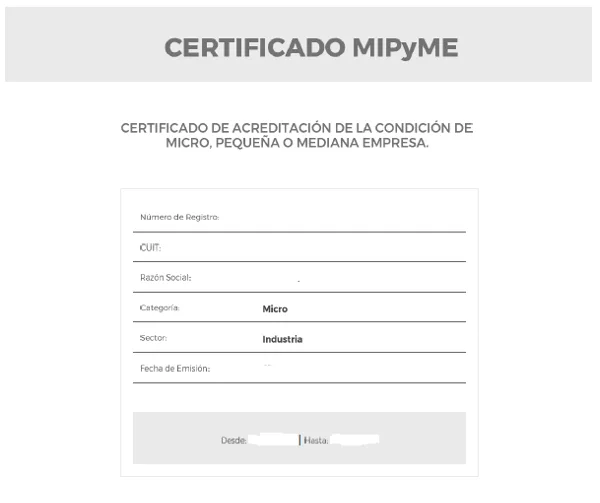 certificado mipyme