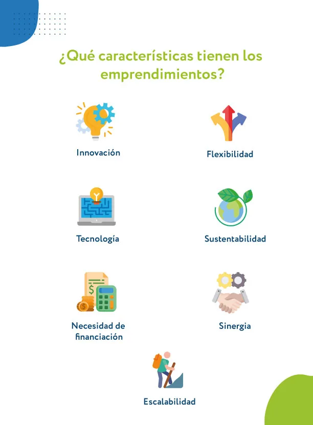 características de los emprendimientos