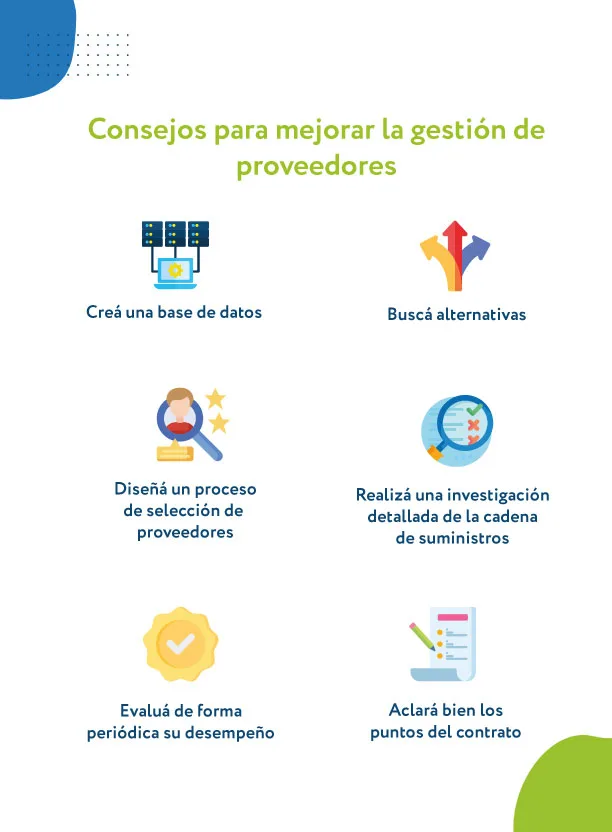 consejos para mejorar la gestión de proveedores