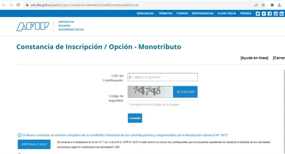 obtener constancia de afip