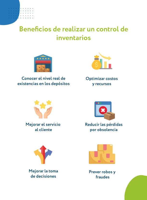 Beneficios de realizar un control de inventarios