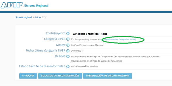 Cómo consultar mi categoría SIPER de AFIP