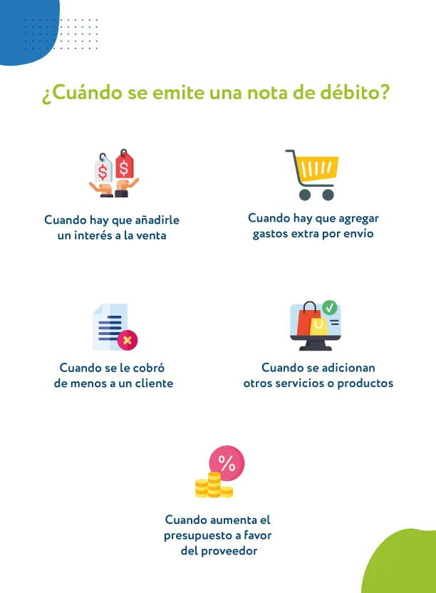 cuándo se emite una nota de débito